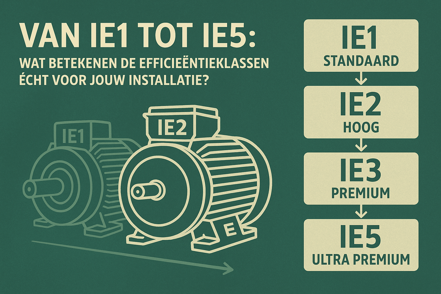 Van IE1 tot IE5: Wat betekenen de efficiëntieklassen écht voor jouw installatie?